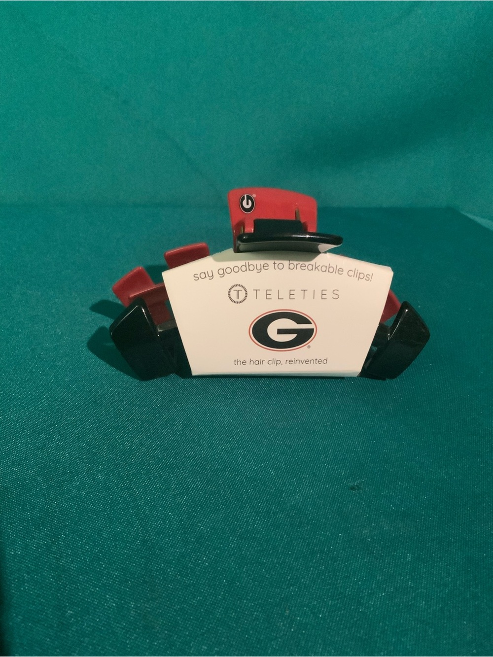 Georgia Bulldogs Red & Black Hair Clip, NWT